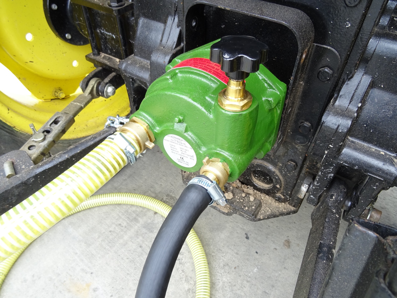 PTO water pump with fire / wash down hose kit